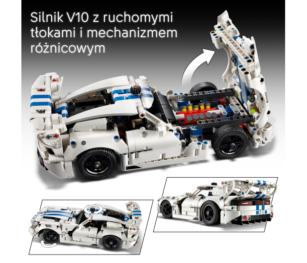 LEGO TECHNIC 42234 Samochód sportowy Dodge Viper GTS-R - 1547396 - zdjęcie 6